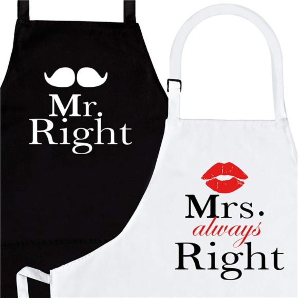 Apron Set, Kitchen Couples Gift Set for Engagements, Weddings, Anniversaries